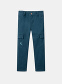 Pantaloni blu petrolio LARAPAGE / 24H3PGR1PAN714