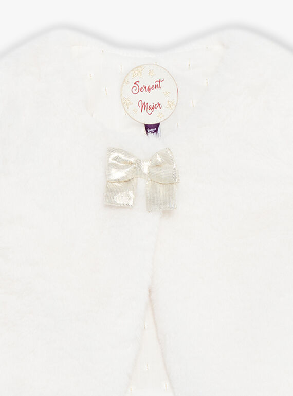 Gilet in pelliccia sintetica ecrù DAVALERIE / 22H1BF61CSM005