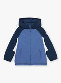 Giubbotto blu avio con cappuccio FRABLOCAGE / 23E3PG53BLO717