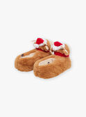 Pantofole marroni con stampa 3D renne natalizie GRYNOELAGE / 23F10PG62PTD802