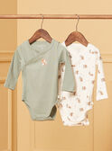 2 body in cotone ecrù e kaki LOUIS / 24H0NG11BOD001