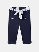 Pantaloni blu navy con cintura con stampa floreale LACLARA / 24H1BFJ1PAN070
