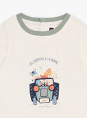 T-shirt a body vaniglia a maniche lunghe con motivo trattore e animali GABORICE / 23H1BG71BOD114