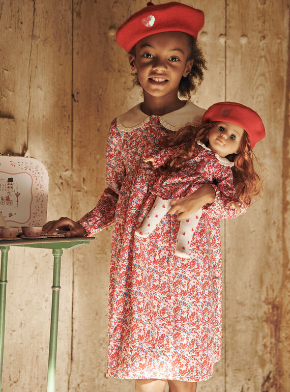 Set per bambola "Mon Adorable Poupée" abito, collant e basco SMAFA0049TH4 / 23J7GF32HPO099