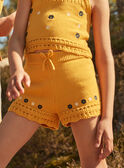 Shorts senape in maglia FLISHETTE / 23E2PFP1SHOB106