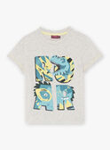 T-shirt grigio cenere motivo dinosauro fantasia bambino CAXOLAGE / 22E3PGB1TMCJ904