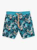 Costume shorts turchese con stampa a fiori KLUMAGEM / 24E3GHG1D3Y202