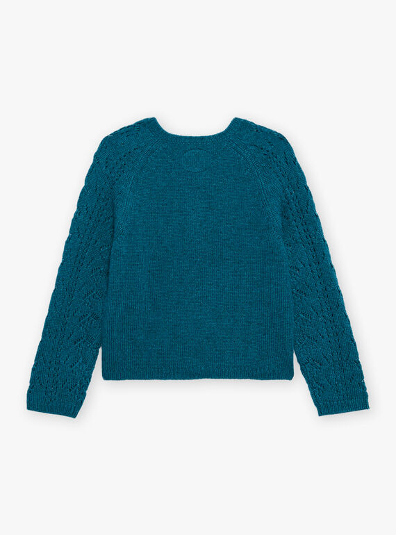 Cardigan traforato petrolio DYZETTE / 22H2PFU1CAR714