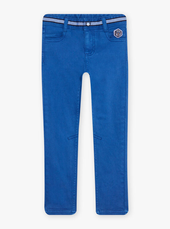 Pantaloni slim in twill blu DABRAGE / 22H3PG51PANC207