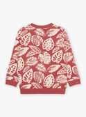 Felpa rossa con stampa tropicale FICOLAGE / 23E3PGD1SWE303