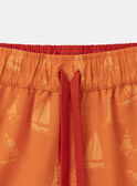 Shorts da bagno arancioni con motivo magico  MRUMOUAGE / 25E4PGC7MAIE405