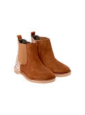 Stivaletti scamosciati cammello con glitter bambina BECHELETTE / 21F10PF43D0D804