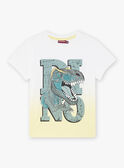 T-shirt tie & dye gialla motivo dinosauro fantasia bambino CATICHAGE / 22E3PGB2TMC116
