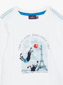 T-shirt bianca con motivi basket a Parigi GOPHOTAGE / 23H3PGD1TML000