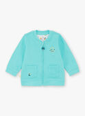 Cardigan turchese a costine ZATITOUAN / 21E1BGU1GIL202