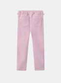 Pantaloni di velluto rosa LADOSETTE / 24H2PFQ1PAND329