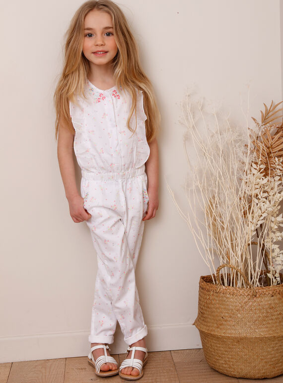 Tuta pantaloni a fiori bambina TYFOETTE / 20E2PFJ2CBL000