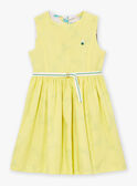 Abito double face in satin di cotone giallo. LAPAKRETTE / 24H2PFI1ROBH705