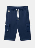 Pantaloni comfort blu navy con tasche effetto cargo LADAMIEN / 24H1BGJ1PANC230