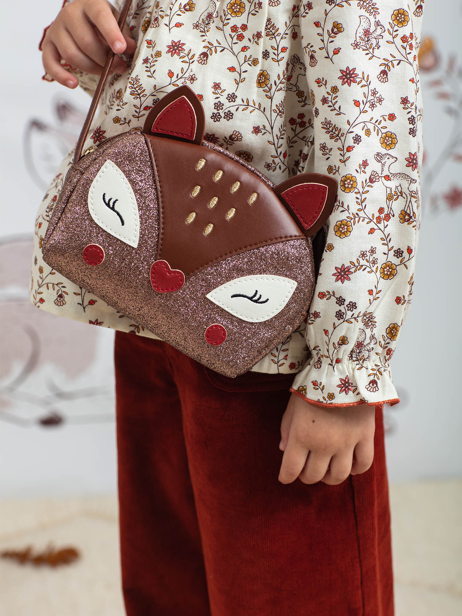 Borsa a tracolla cerbiatto con glitter bambina Ragazza Sergent