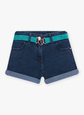 Shorts in denim scuro e cintura glitterata bambina CAUJENETTE 1 / 22E2PFT2SHOK005