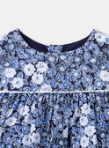 Abito blu e bianco con stampa a fiori LACECILE / 24H1BFJ1ROB070