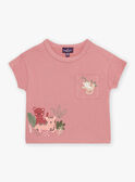 T-shirt rosa con motivo animali FAGABRIEL / 23E1BGD2TMCD332