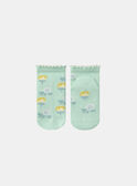 Calze Jacquard a Fiori Colorati Blu celadon KLISOZETTE / 24E4PFR1SOB204