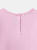 T-shirt rosa chiaro con volant sulle spalle KABOULETTE / 24E2PF31TML318