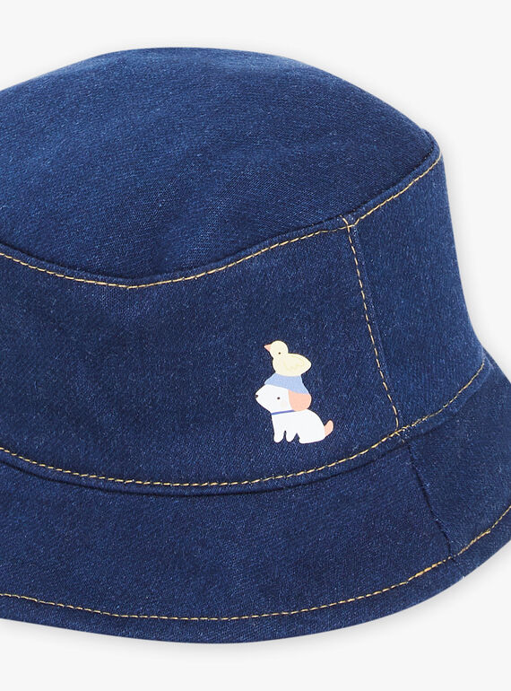 Cappello da pescatore in denim double face DIMITRI / 22H4BGG1CHAP269