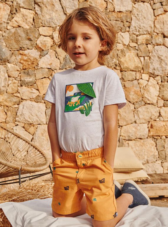 T-shirt ecrù a maniche corte FLEFROGAGE / 23E3PGS3TMC001