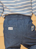 Pantaloni in denim blu con toppe LADORIAN / 24H1BGJ1JEAP274