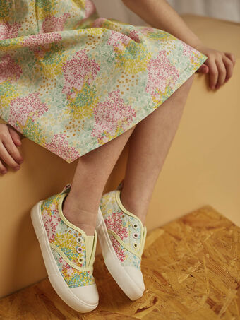 Sneakers stampa a fiori colorata bambina CATENETTE 1 / 22N10PF22D16001