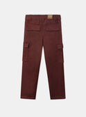 Pantaloni cargo bordeaux MAFINAGE / 25E3PG72PAN501