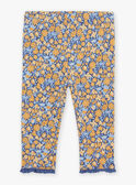 Camicia écru, leggings e fascia blu navy con stampa a fiori 23E1BF81ENS001