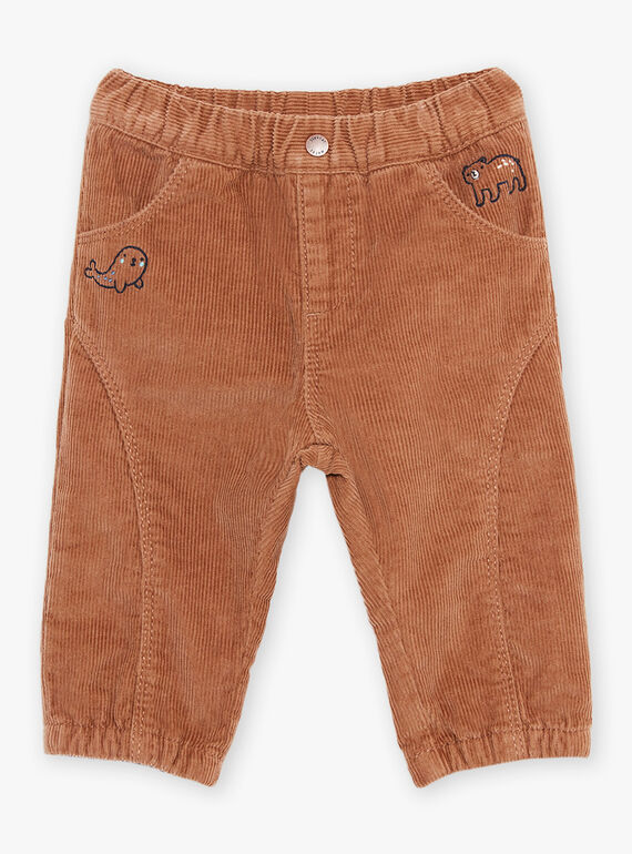 Pantaloni in velluto a costine marrone DASCOTT / 22H1BGY1PAN804