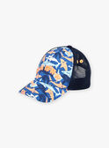 Cappellino blu con stampa squali FLYTOAGE / 23E4PGR1CHAC226