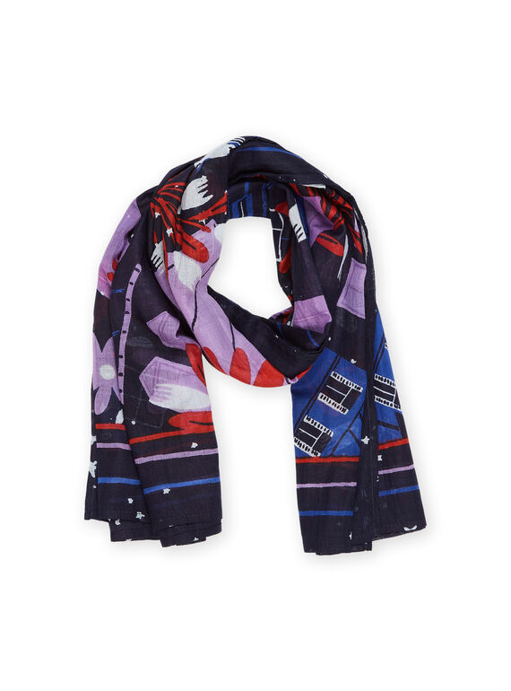 Camille Witt Limited Edition - Sciarpa stampata con tetti di Parigi DOFOULETTE / 22H4PFT1ECH705