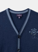 Cardigan blu a maniche lunghe con cashmere LEGILAGE / 24H3PGJ1GILC230