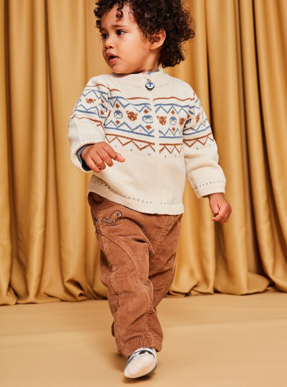 Pantaloni in velluto a costine marrone DASCOTT / 22H1BGY1PAN804