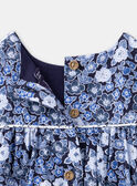 Abito blu e bianco con stampa a fiori LACECILE / 24H1BFJ1ROB070