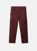 Pantaloni cargo bordeaux MAFINAGE / 25E3PG72PAN501