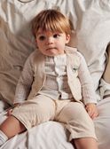 Giacca beige senza maniche in lino FAEDOUARD / 23E1BGI1VSMA013
