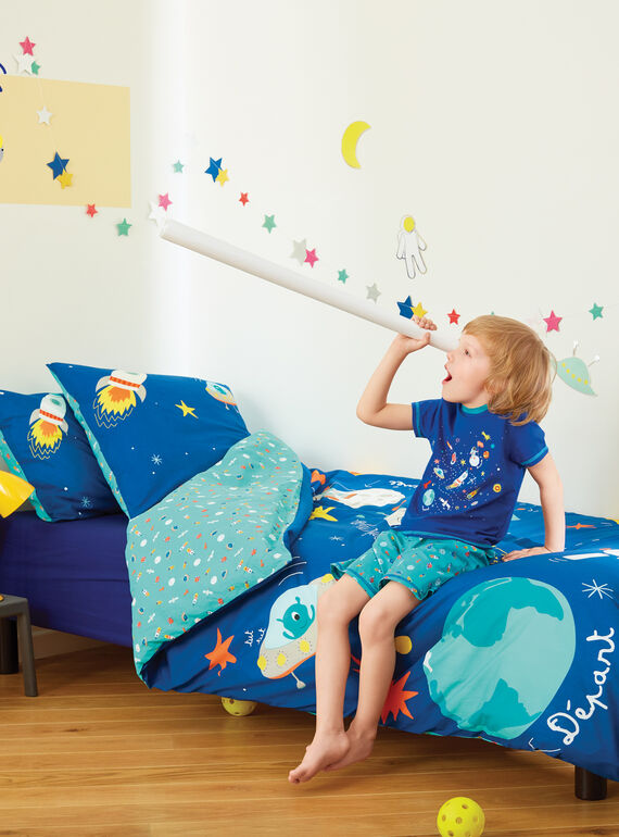 Lenzuolo/parure da letto verde e navy ROFUSEETC / 19EZENX4PLCC204