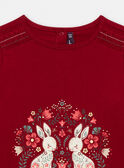 T-shirt rossa con motivi conigli GLETIETTE / 23H2PFQ1TMLF506