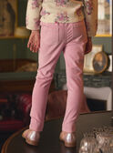 Pantaloni di velluto rosa LADOSETTE / 24H2PFQ1PAND329