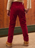 Pantaloni di velluto rosso LAROVAGE / 24H3PGR2PAN501