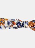 Fascia bianca con stampa fiori e pesci multicolore KAZELIE / 24E4BFS1BAN001