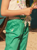 Pantaloni morbidi in popeline verde LAPANETTE / 24H2PFI2PANG624