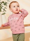 Felpa rosa con stampa animali FAGETIENNE / 23E1BGD2SWED332